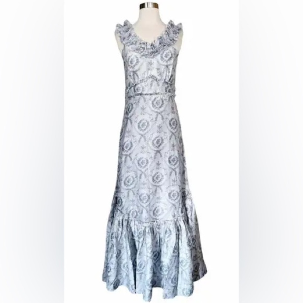 LoveShackFancy Audra Drapery Maxi Long Dress XS 2